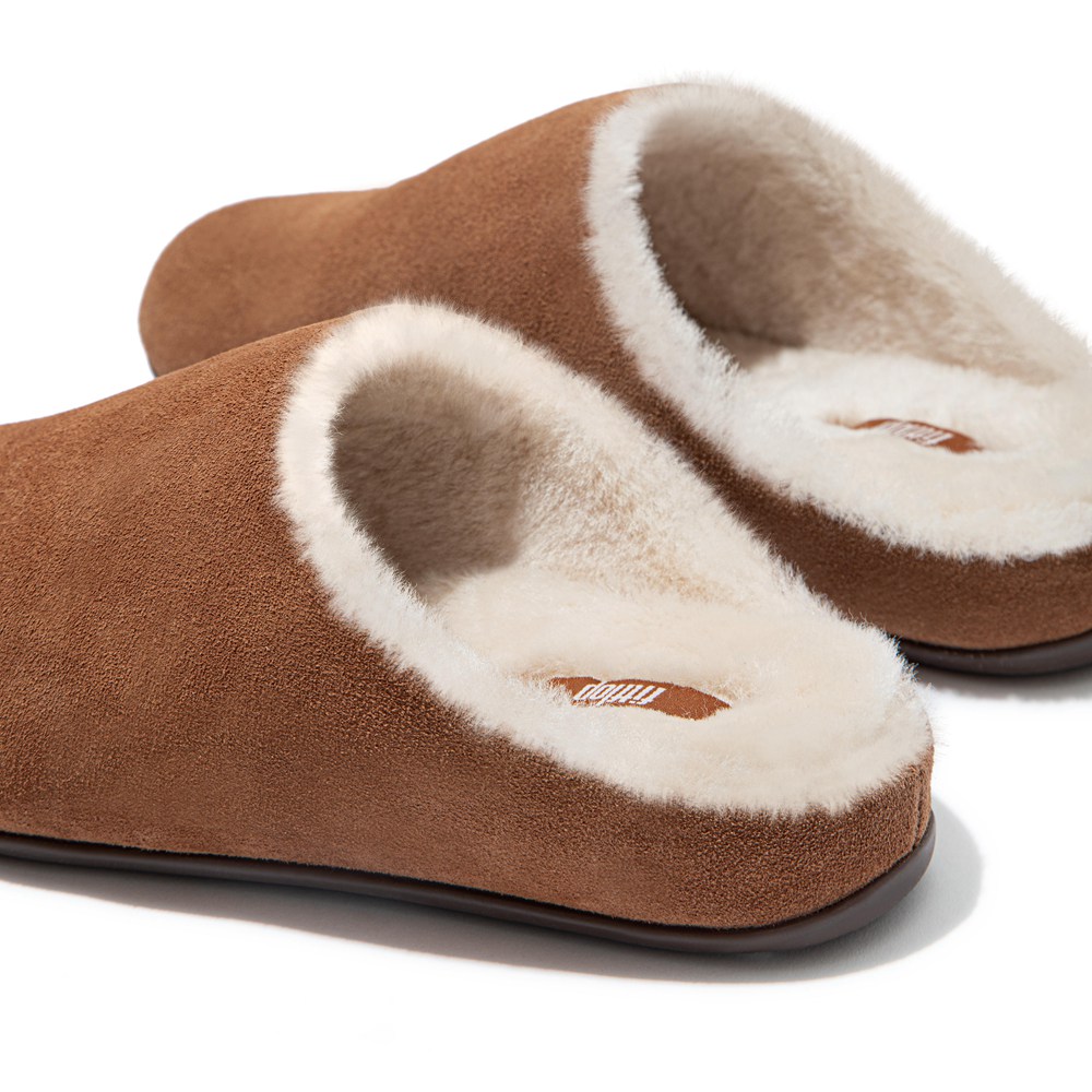 Fitflop Womens Slippers Brown - Chrissie Shearling - MQ5128349